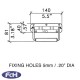 Stainless Steel Sprung Surface Mount Handle with 15mm Grip